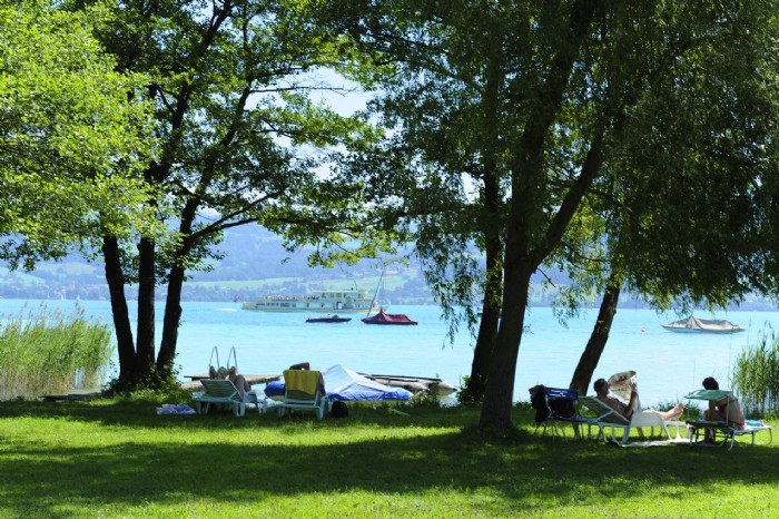 Hoteleigener Badeplatz Hotel Haberl am Attersee